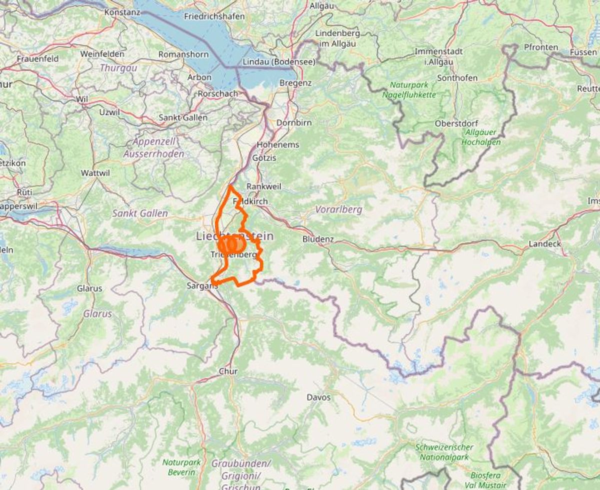 Liechtenstein. Foto: Openstreetmap.org