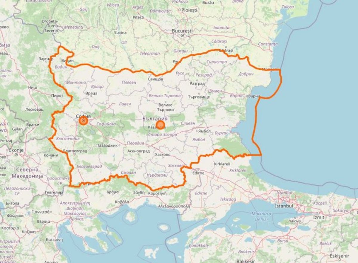 Bulgarien. Foto: Openstreetmap.org
