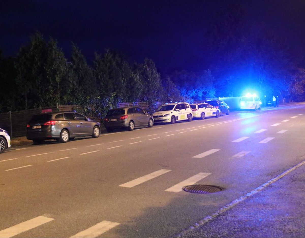 Politiet var massivt til stede i Nivå. Foto: Presse-fotos.dk