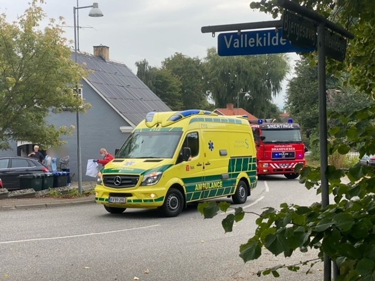 En 31-årig mand er onsdag blevet alvorligt kvæstet i en soloulykke. Foto: Presse-fotos.dk.