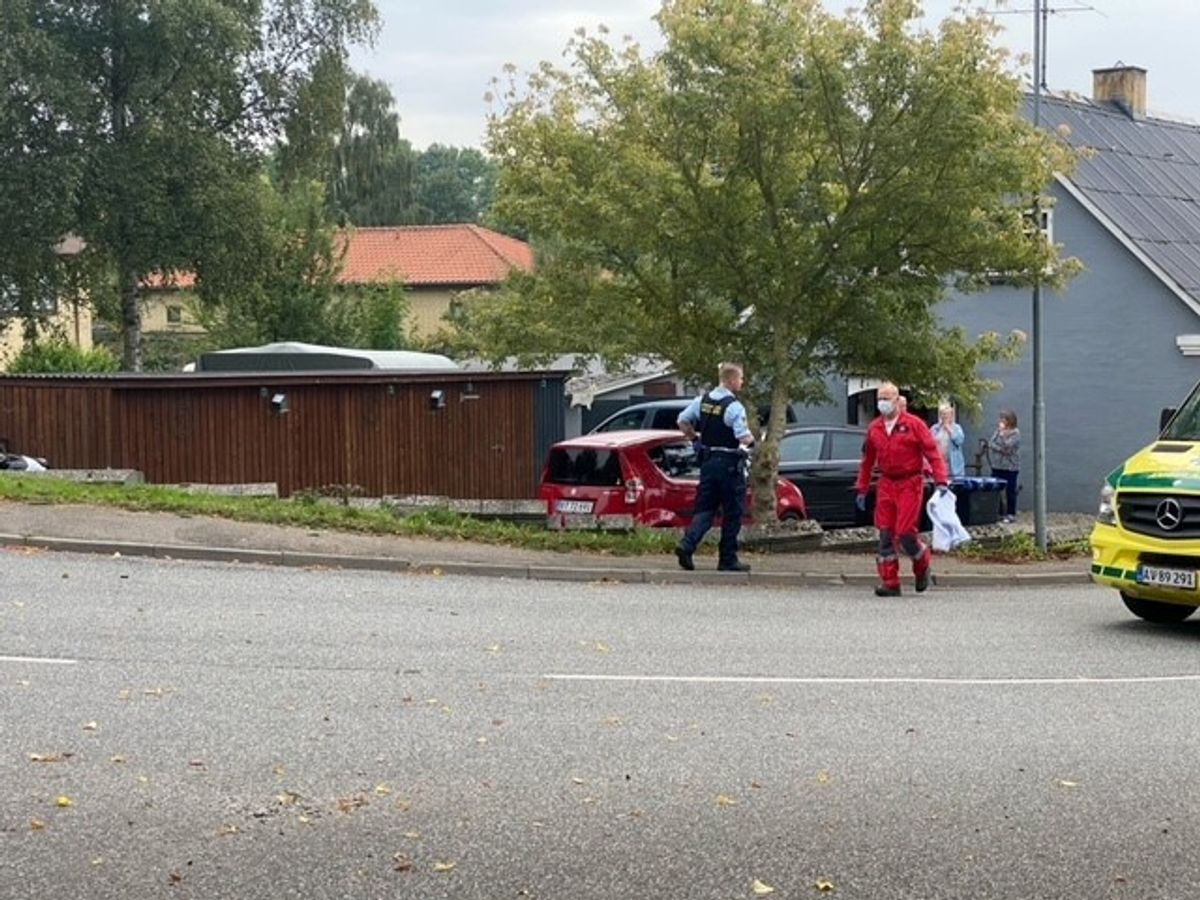 En 31-årig mand er onsdag blevet alvorligt kvæstet i en soloulykke. Foto: Presse-fotos.dk.