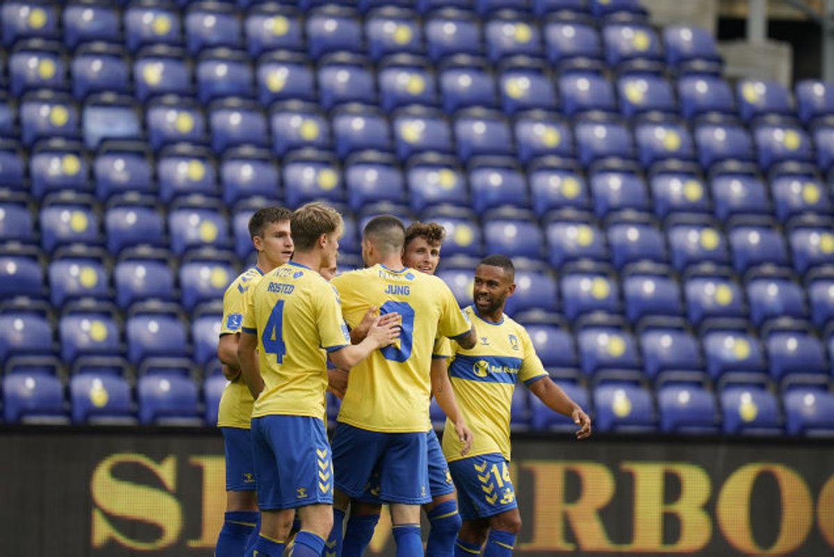 Brøndby bragte sig hurtigt foran i søndagens superligaopgør, hvor AC Horsens besøgte Brøndby Stadion. Foto: Liselotte Sabroe/Scanpix