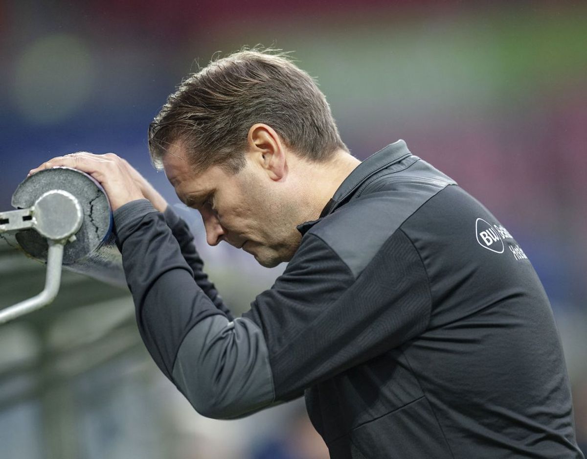 Randers FC’s cheftræner Thomas Thomasberg i 3F Superliga-kampen FC Midtjylland mod Randers FC på MCH Arena i Herning, lørdag den 26. september 2020. Foto: Bo Amstrup/Ritzau Scanpix