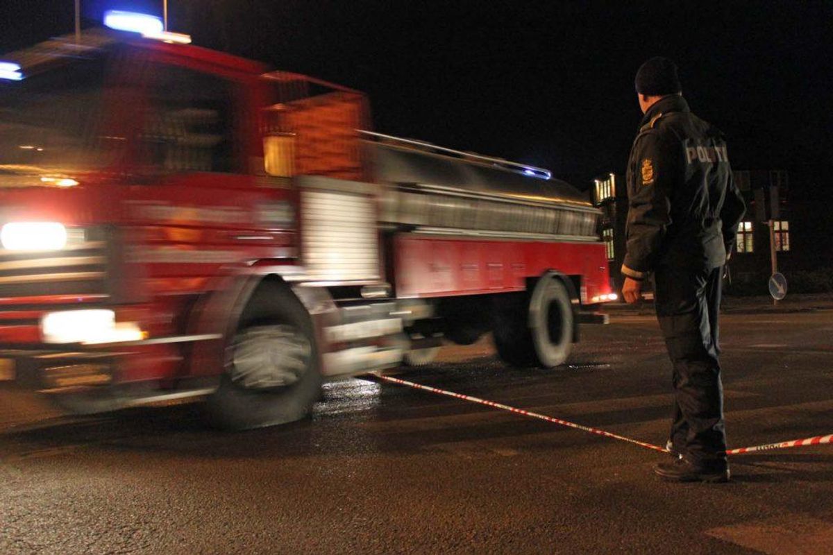 Ring 1-1-2, hvis du ser en brand eller en anden ulykke, hvor liv,
ejendom eller miljø trues akut. Kilde: Beredskabsstyrelsen. Arkivfoto.