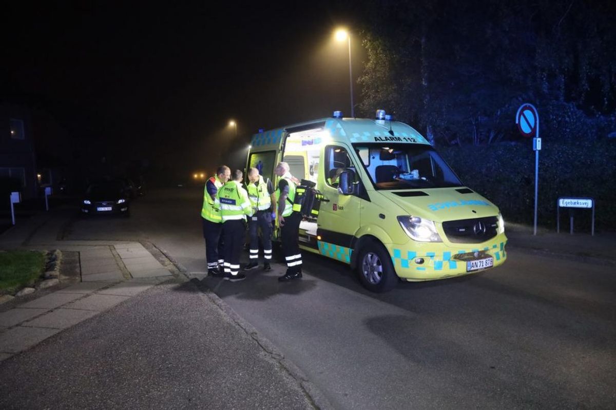 Politiet efterforsker en brand i en lejlighed som påsat. KLIK for flere billeder. Foto: Øxenholt Foto.