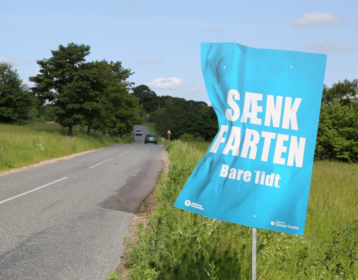Sænk farten. Så simpelt kan det siges. Foto: Rådet for Sikker Trafik.