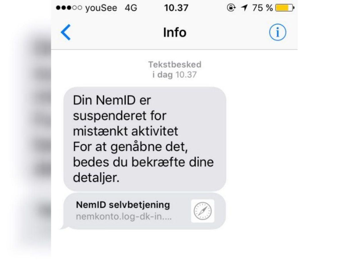 Sådan ser den omtalte besked ud. Foto: Digitaliseringsstyrelsen.