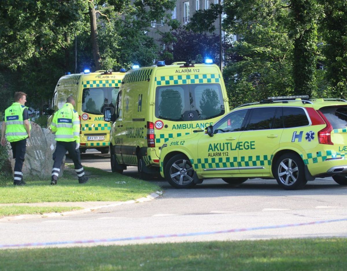 Politiet rykkede ud tirsdag den 25. juni om aftenen. Foto: Presse-fotos.dk.