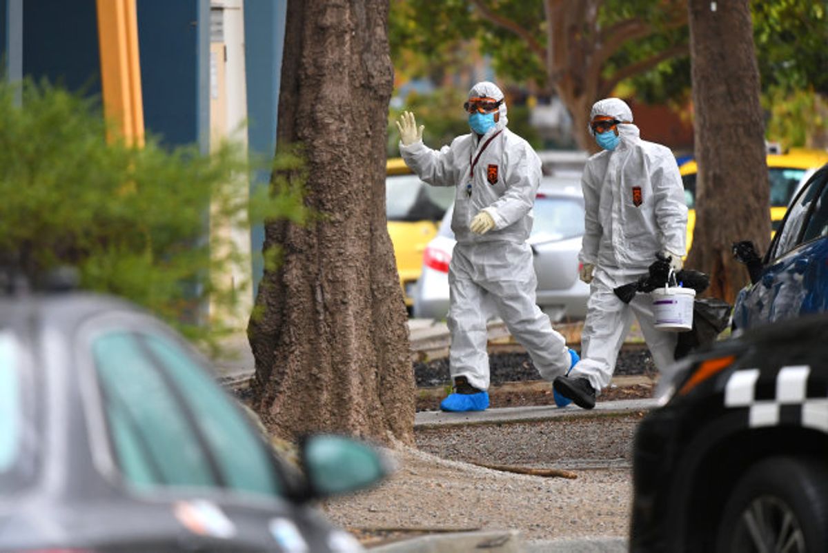 Myndighederne i Melbourne arbejder lige nu på højtryk for at inddæmme et stigende antal smittetilfælde med coronavirus i byen. Foto: Stringer/Reuters