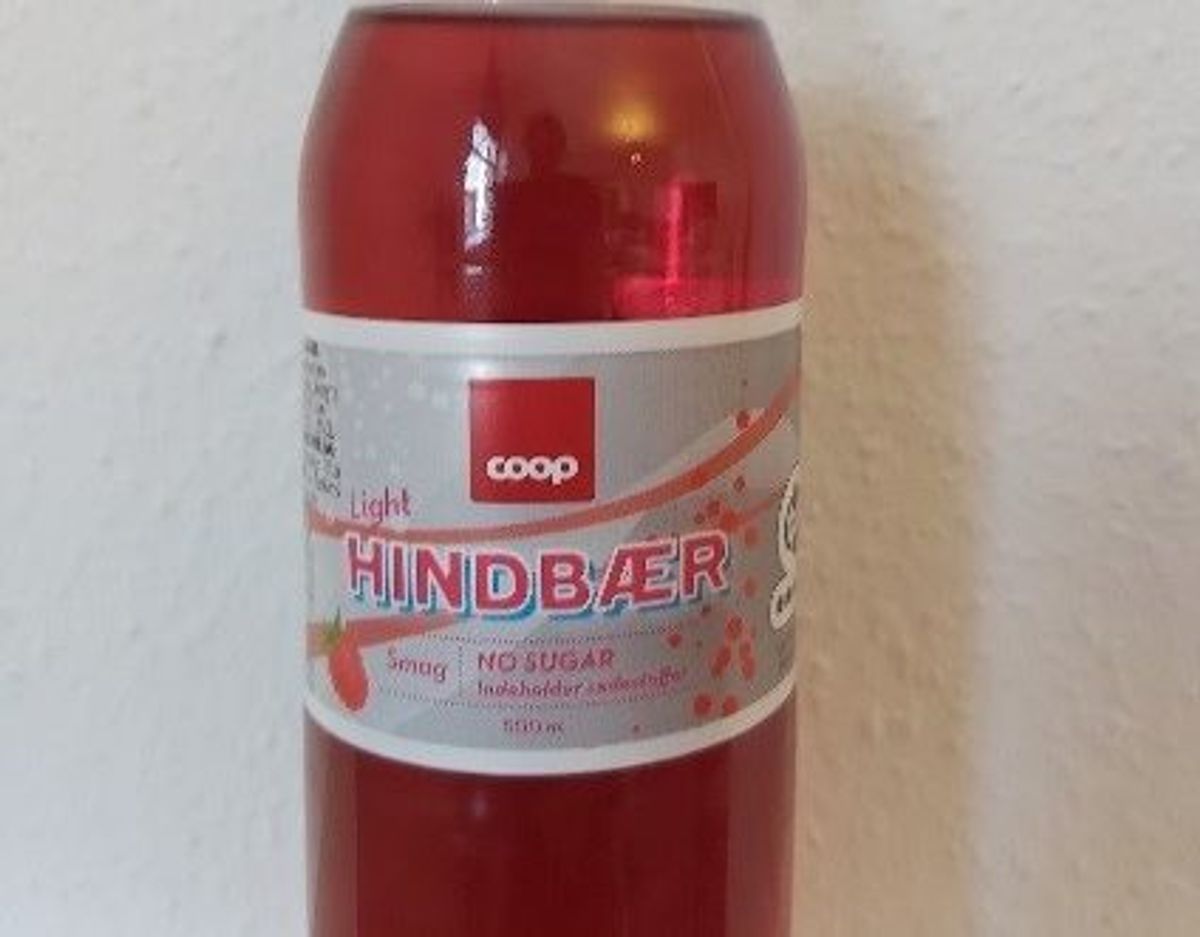 Det er denne hindbær-sodavand, der er kaldt tilbage. Foto: Fødevarestyrelsen