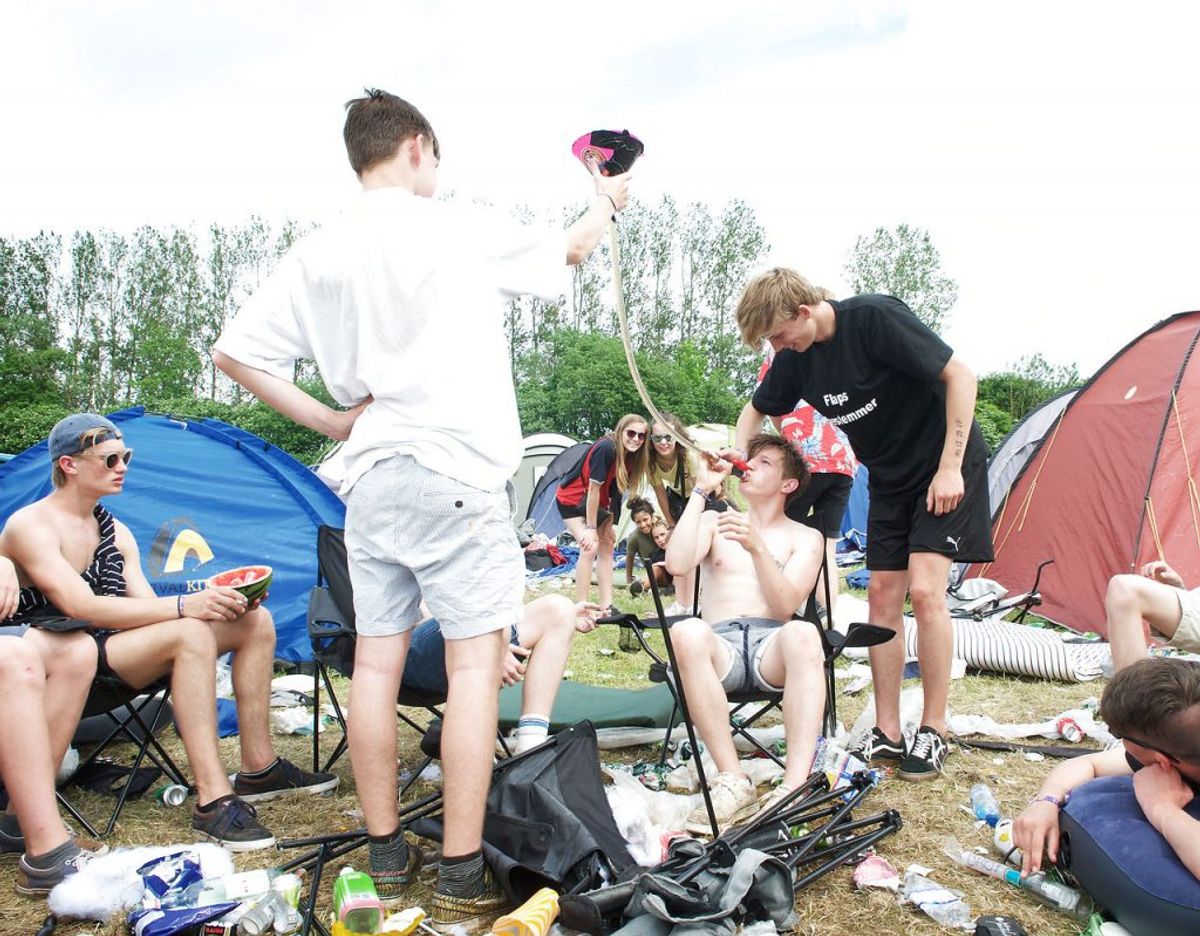 1000 unge i denne uge og 1500 i næste gør borgmesteren bekymret. (NB: Dette er et arkivfoto fra Jelling Festival 2016.) Foto: Sonny Munk Carlsen/Scanpix