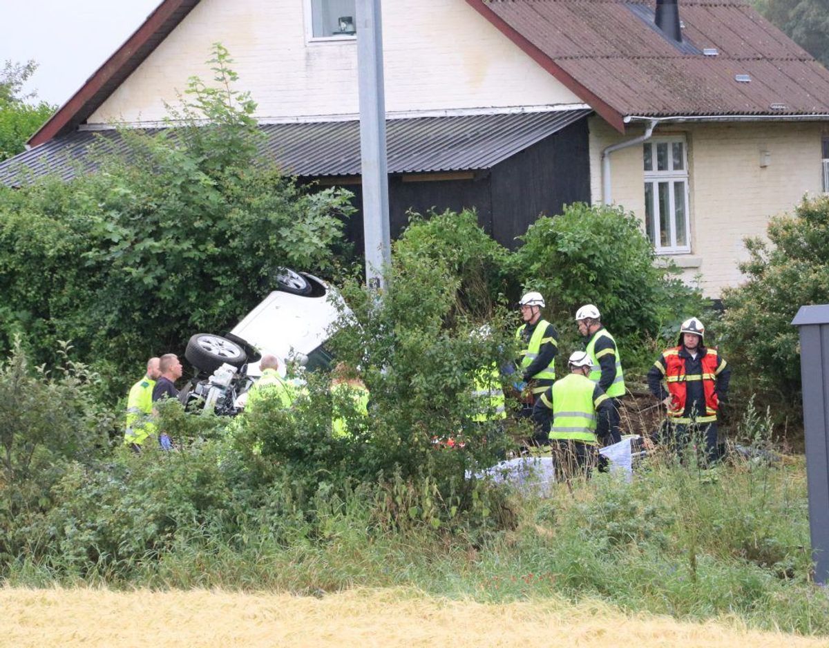 Den fatale ulykke indtraf lørdag. KLIK FOR FLERE BILLEDER DERFRA. Foto: Øxenholt Foto