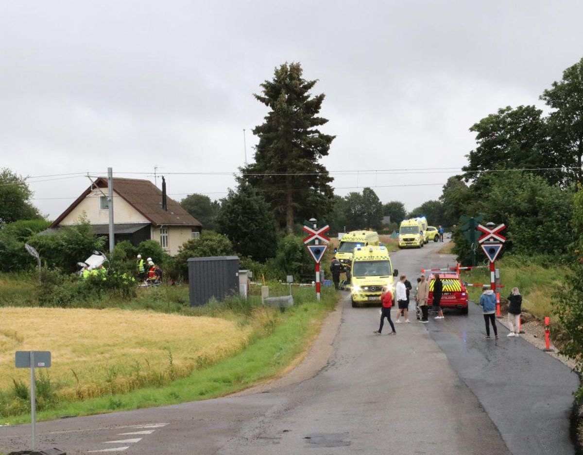 Den fatale ulykke indtraf lørdag. KLIK FOR FLERE BILLEDER DERFRA. Foto: Øxenholt Foto