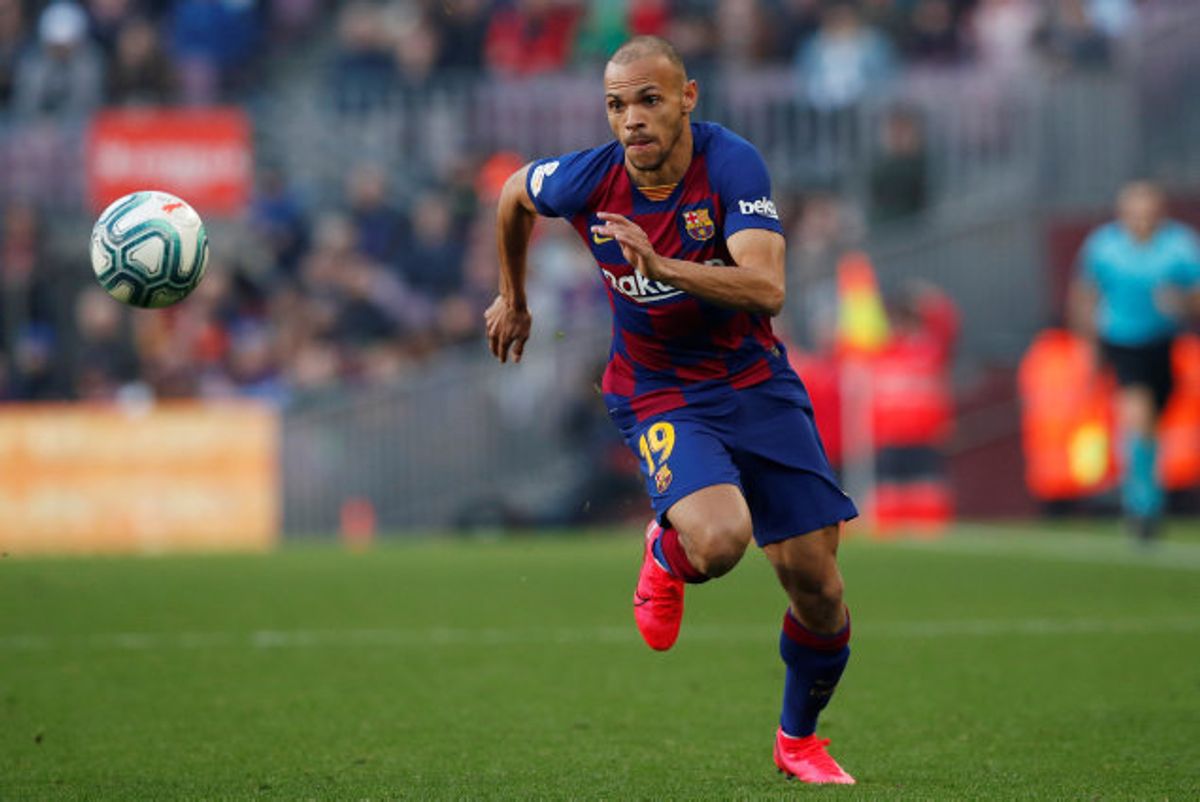 Martin Braithwaite kan komme på græs igen om godt to uger. (Arkivfoto). Foto: Albert Gea/Reuters