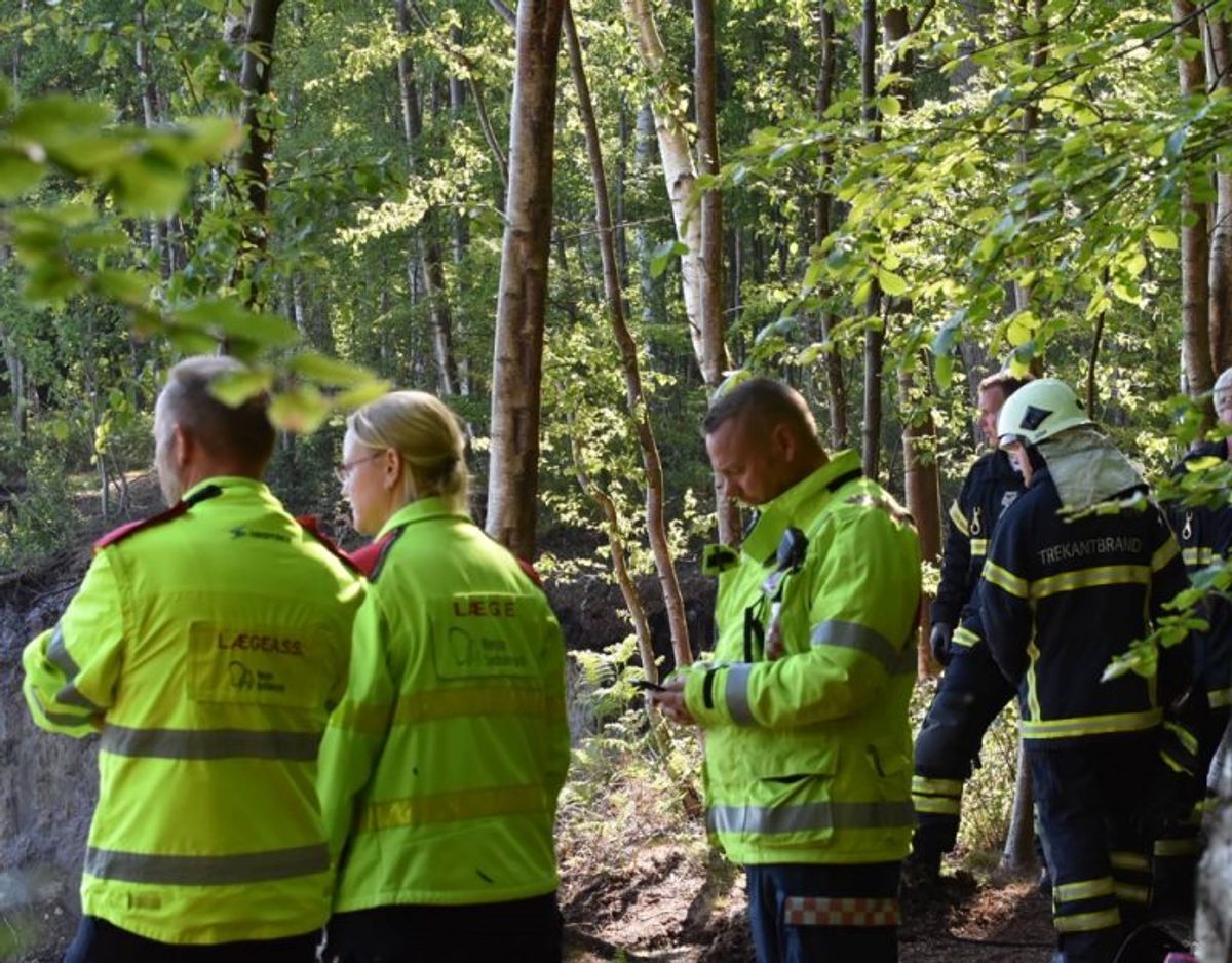 Manden er i kritisk tilstand. Foto: Presse-fotos.dk.