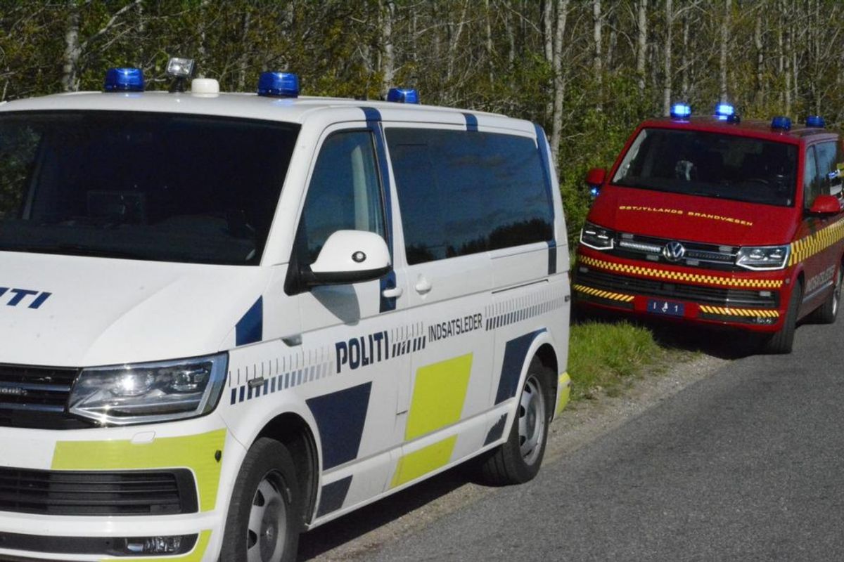 Et svævefly er styrtet ned uden for Aarhus. Foto: Øxenholt Foto