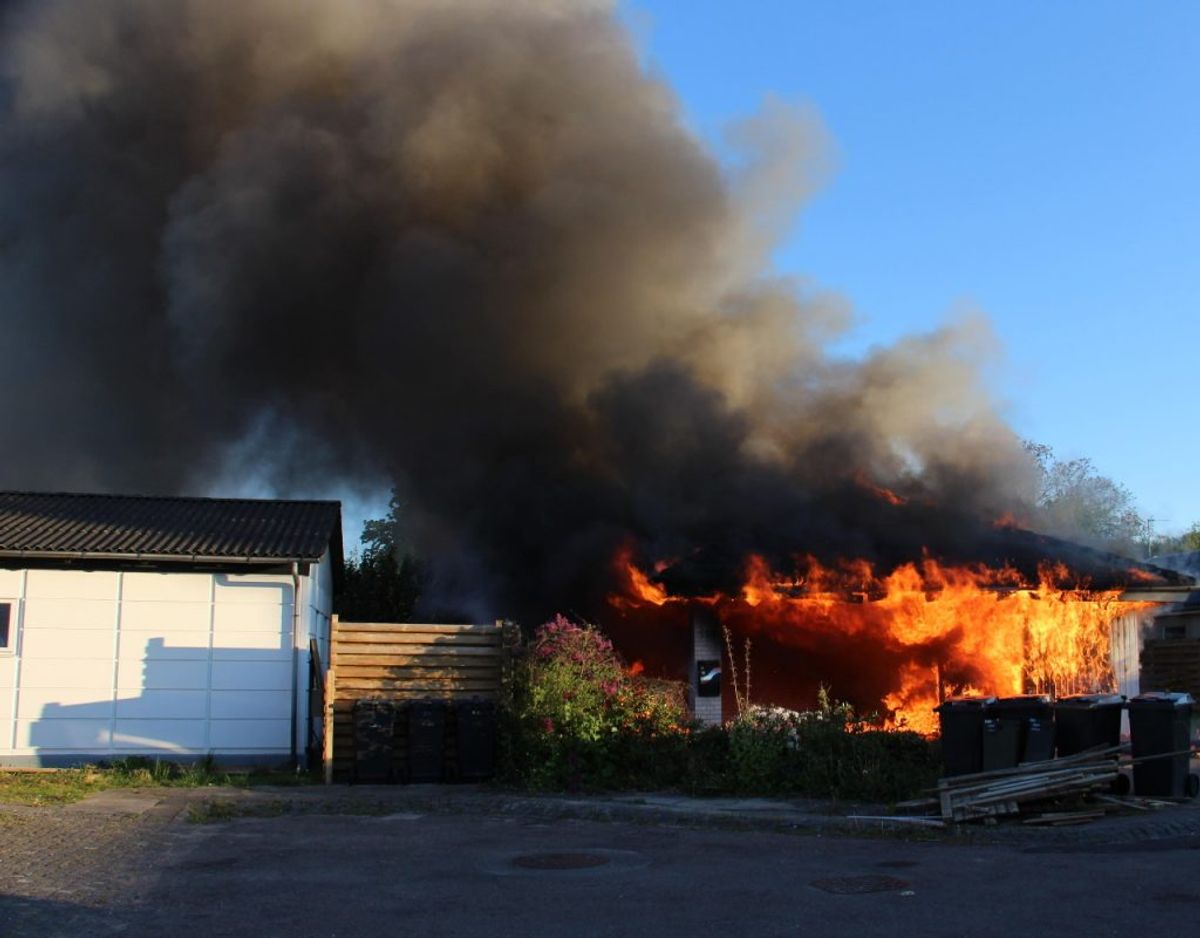 Brandårsagen er ukendt. Foto: Presse-fotos.dk.