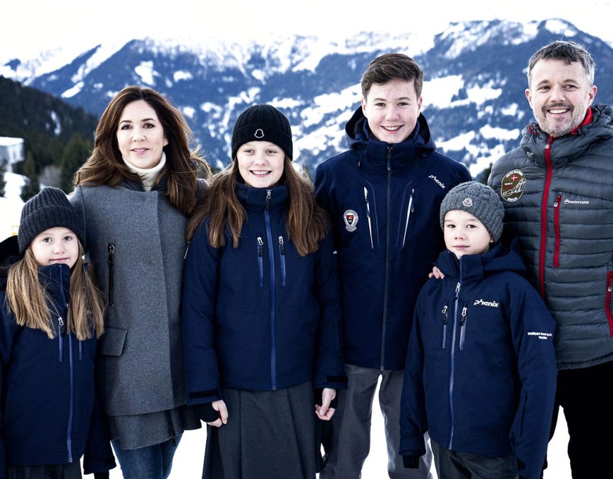 I 12 uger skal prins Christian, prinsesse Isabella, prins Vincent og prinsesse Josephine gå på den internationale skole Lemania-Verbier. Foto: Ida Guldbæk Arentsen/Ritzau Scanpix
