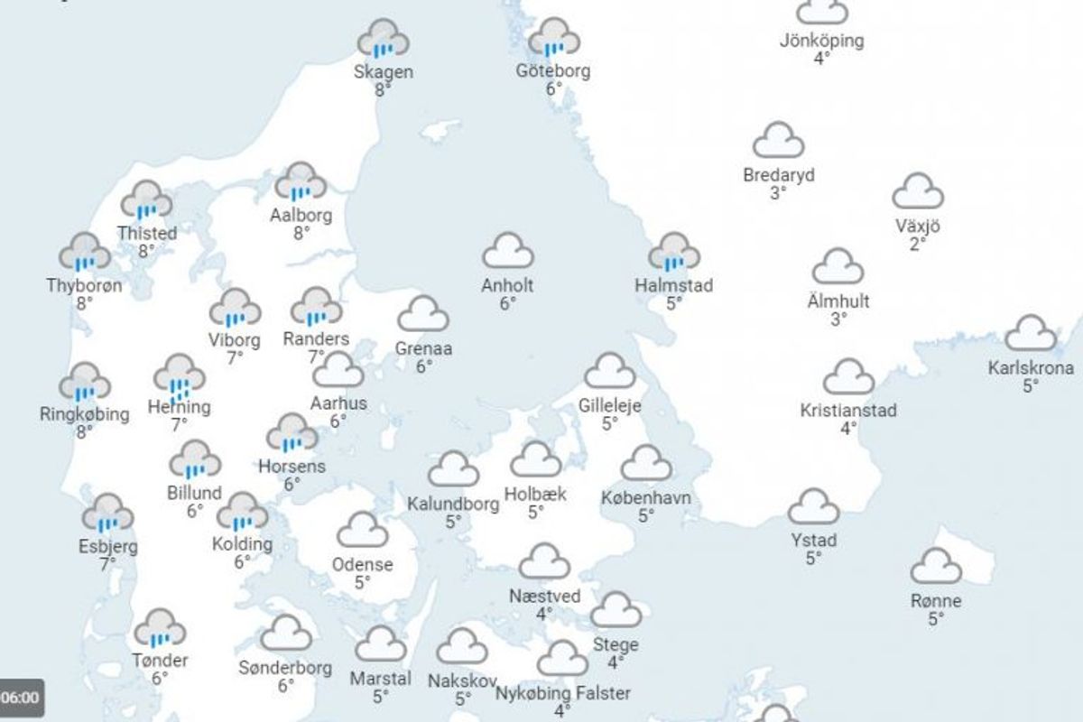 DMI advarer: Kraftig vind og regn • Newsbreak.dk
