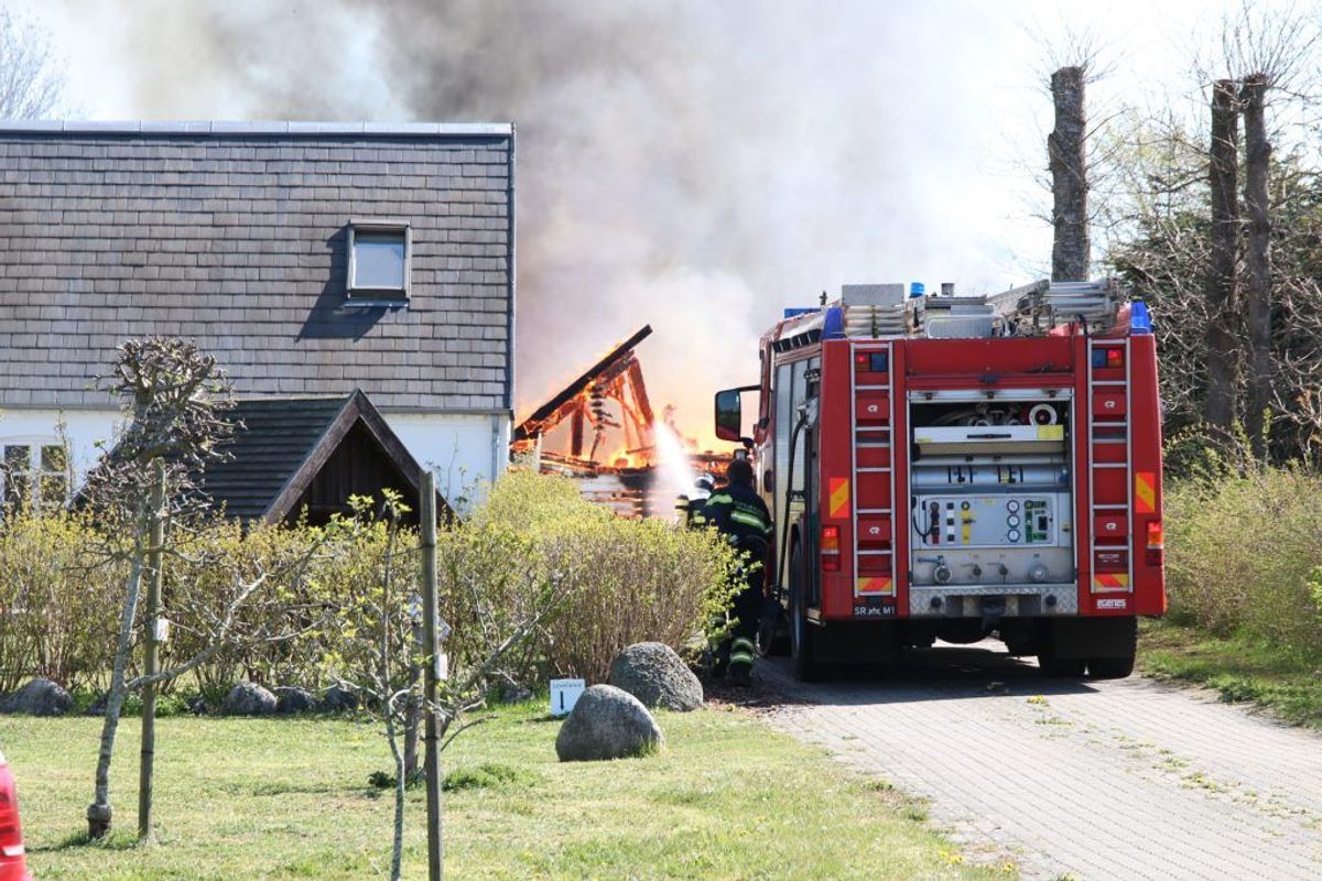 Kiehns hus brændte ned. Foto: Presse-fotos.dk