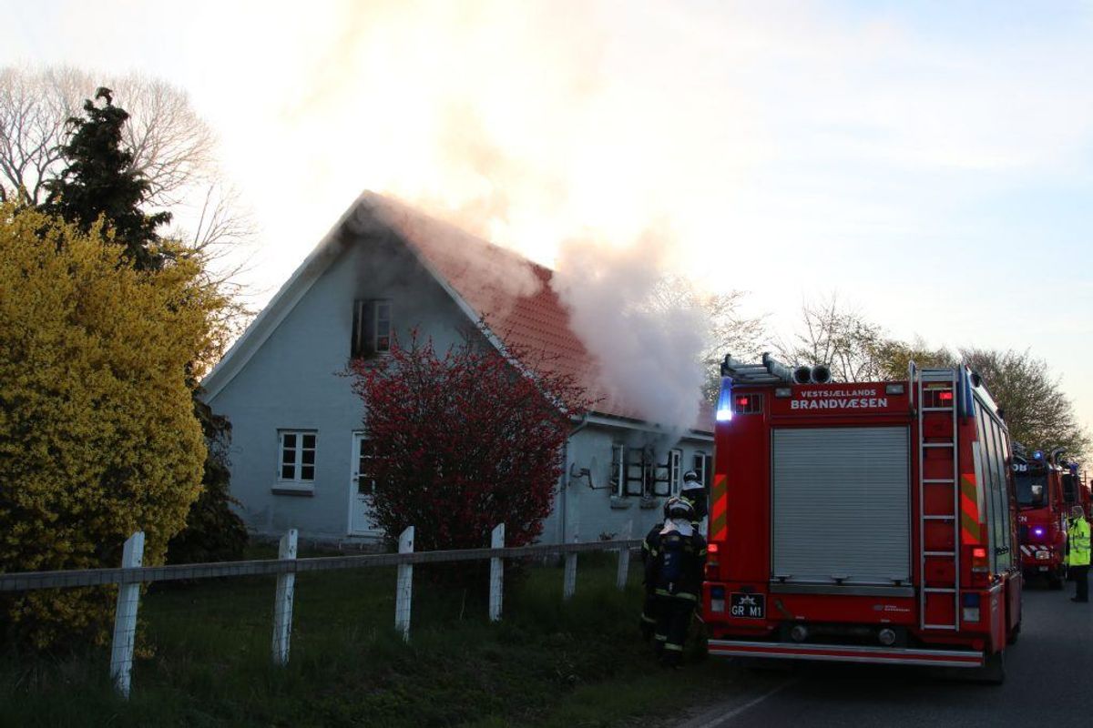 Kiehns hus brændte ned. Foto: Presse-fotos.dk