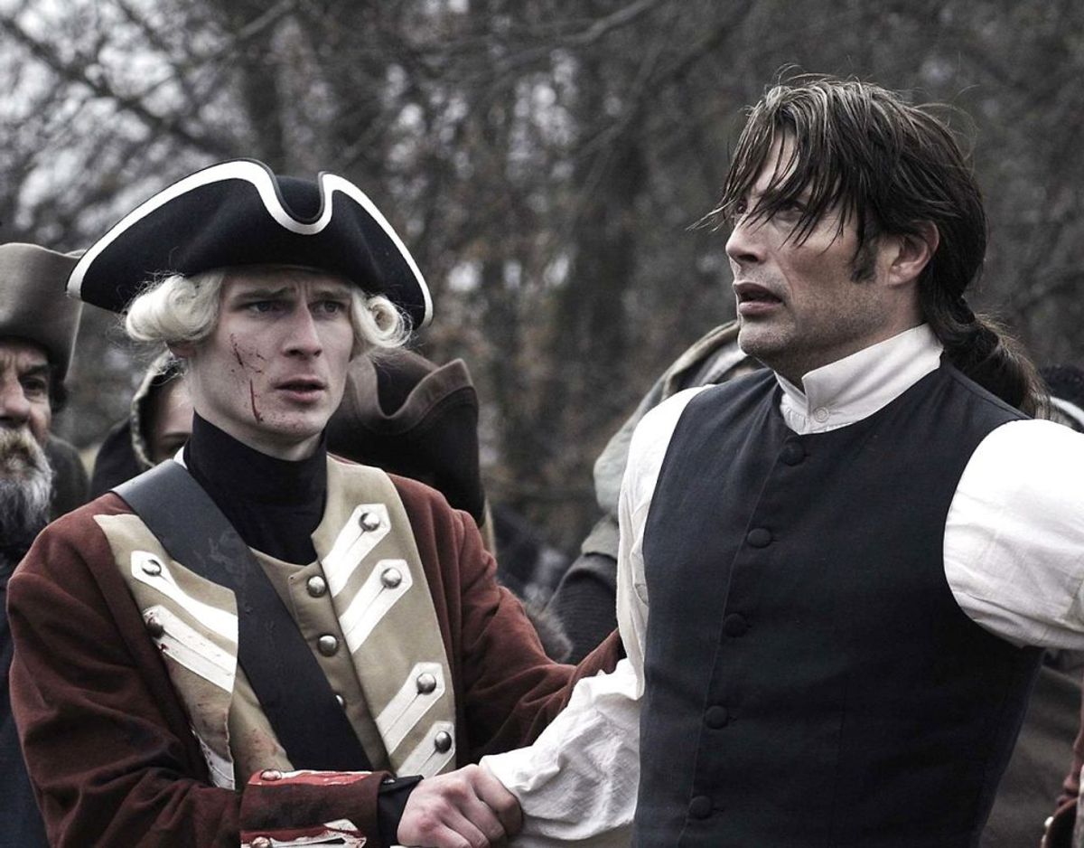 Nikolaj Arcels film om Struensee En kongelig Affære med Mads Mikkelsen i hovedrollen blev i 2013 nomineret. Ghita Nørby og Frits Helmuth spillede hovedrollerne i Gabriel Axels film Babettes Gæstebud, der i 1988 vandt en Oscar for bedste internationale film. Kilde: Dansk Filminstitut Foto: HANDOUT/Scanpix 2012