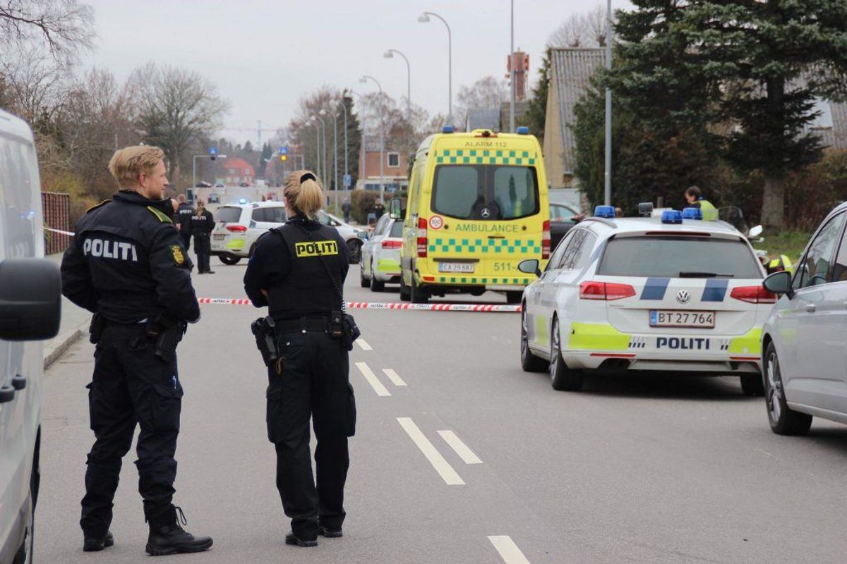 Drabet blev begået på Stengårds Allé i Gladsaxe. KLIK FOR FLERE BILLEDER. (Foto: Presse-fotos.dk)