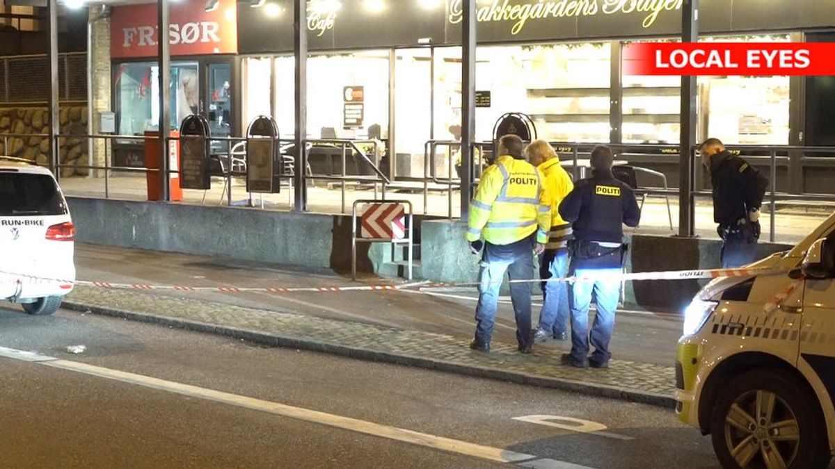 En fodgænger har slået hovedet slemt i forbindelse med en parallelparkering. KLIK FOR FLERE BILLEDER. Foto: Localeyes.dk