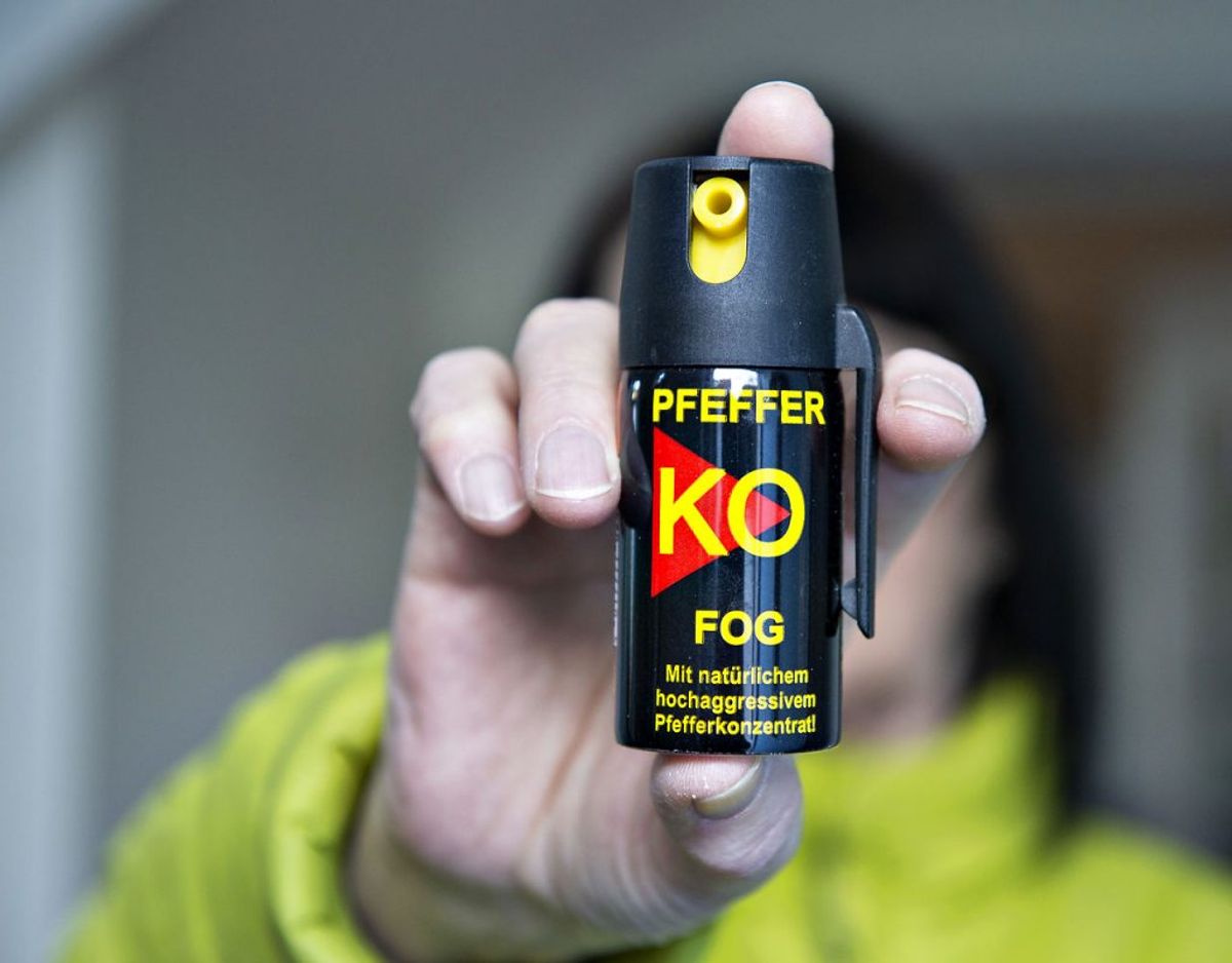 Sådan kan en peberspray for eksempel se ud. KLIK VIDERE OG SE REGLERNE FOR PEBERSPRAY. Arkivfoto: Scanpix