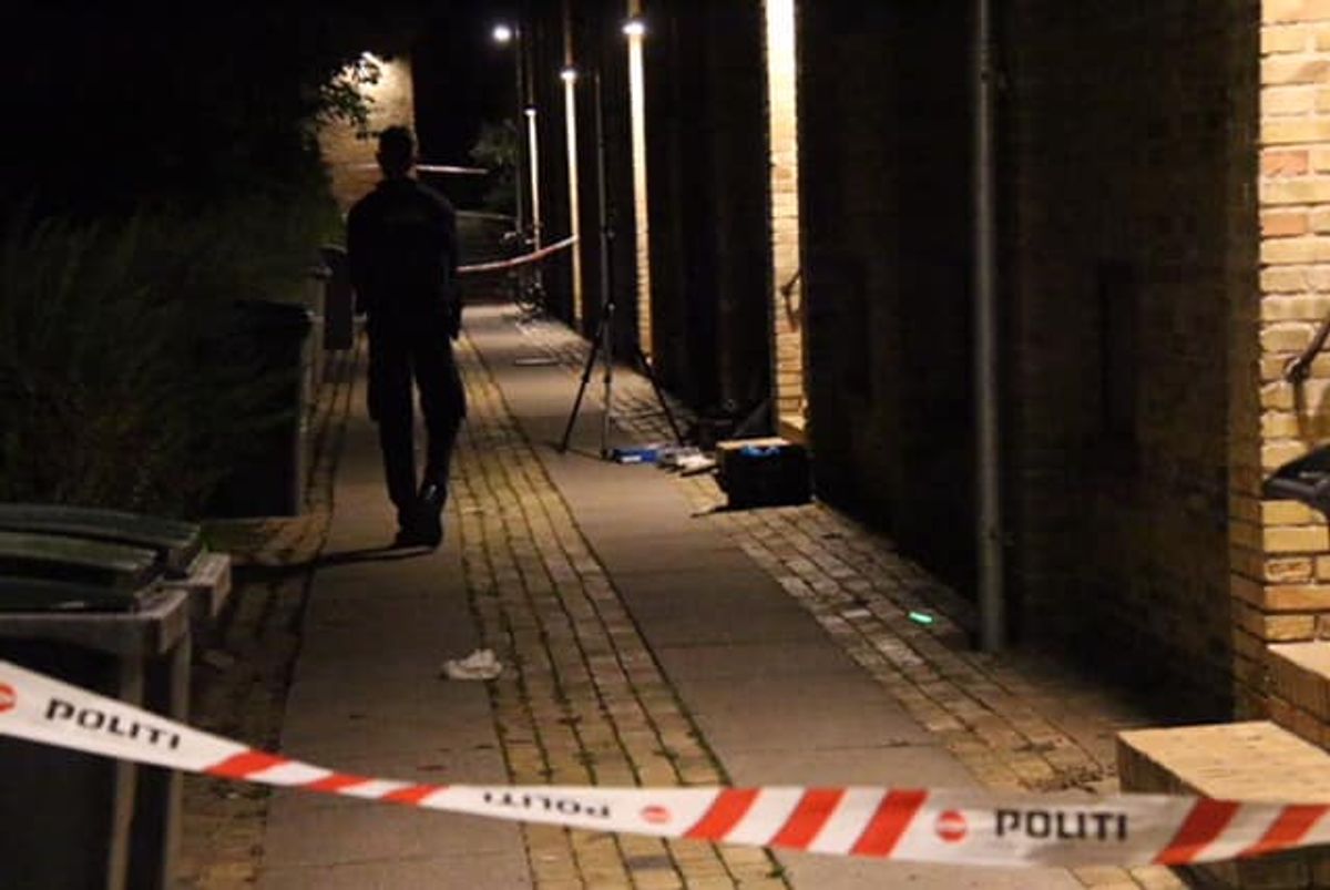 Drabet skete på Kildeager i Husum. KLIK FOR FLERE BILLEDER FRA STEDET. Foto. Presse-fotos.dk