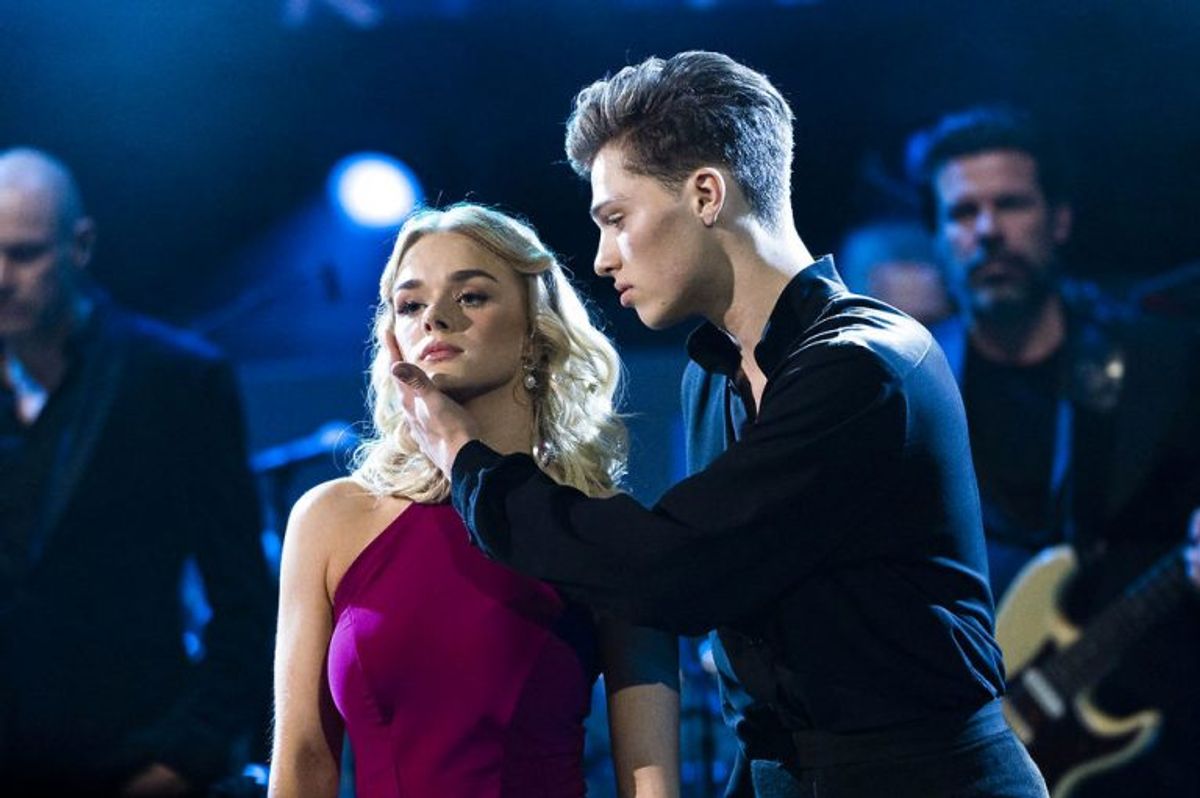 sendxnet model Oscar Bjerrehuus og Asta Björk. Vild med dans program 9, sæson 16 på TV2, fredag den 8. november 2019. (foto: Martin Sylvest/Ritzau Scanpix 2019)