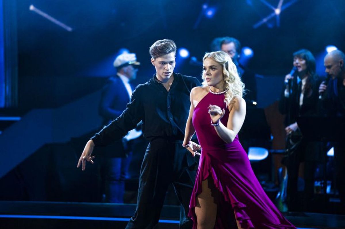 sendxnet model Oscar Bjerrehuus og Asta Björk. Vild med dans program 9, sæson 16 på TV2, fredag den 8. november 2019. (foto: Martin Sylvest/Ritzau Scanpix 2019)