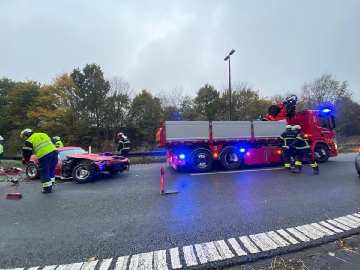 Beredskab Øst havde en helt speciel oplevelse ved et uheld torsdag. Den deler de her. Med billeder. KLIK for flere af dem. Foto: Beredskab Øst.