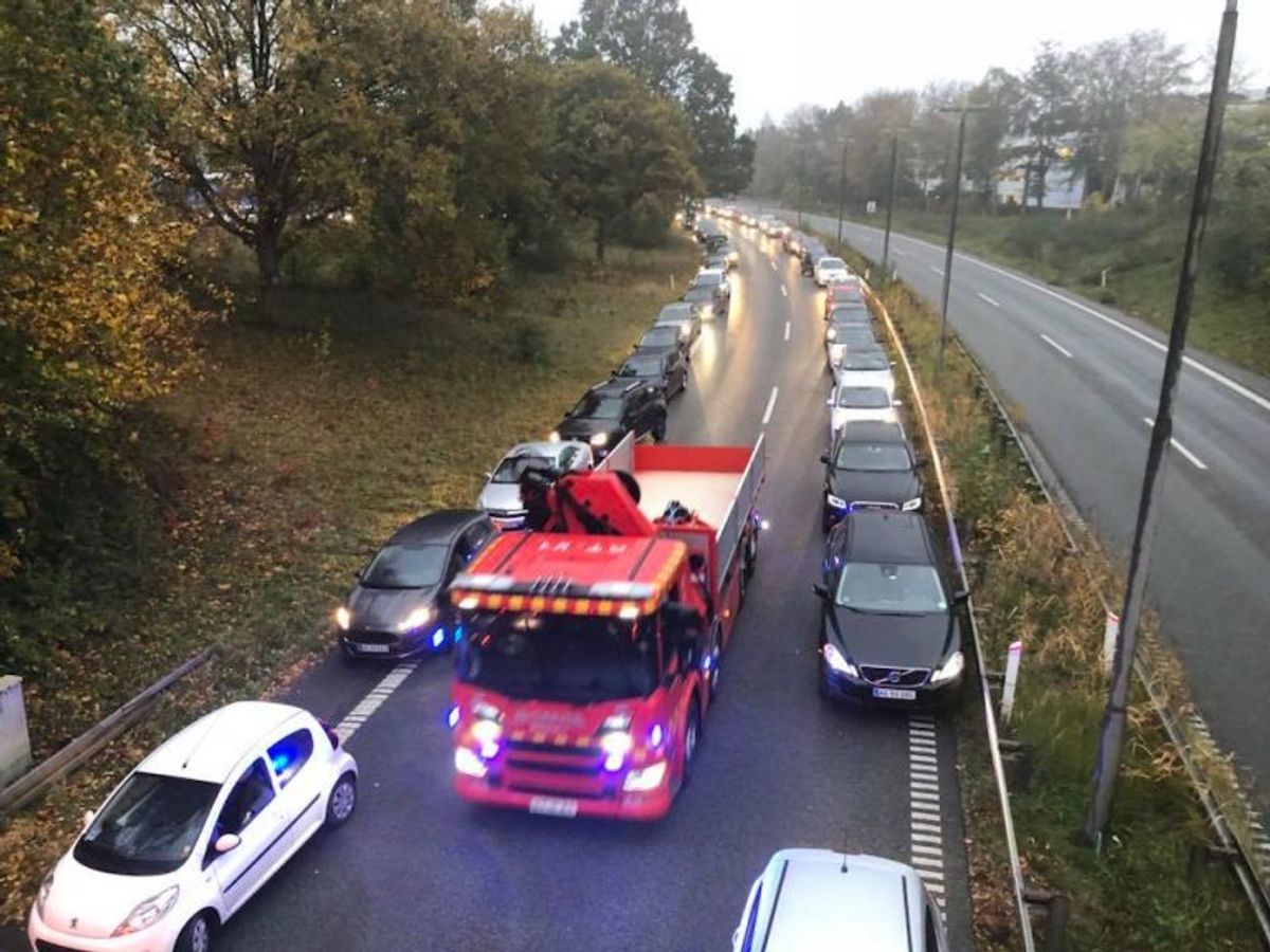 Beredskab Øst havde en helt speciel oplevelse ved et uheld torsdag. Den deler de her. Med billeder. KLIK for flere af dem. Foto: Beredskab Øst.