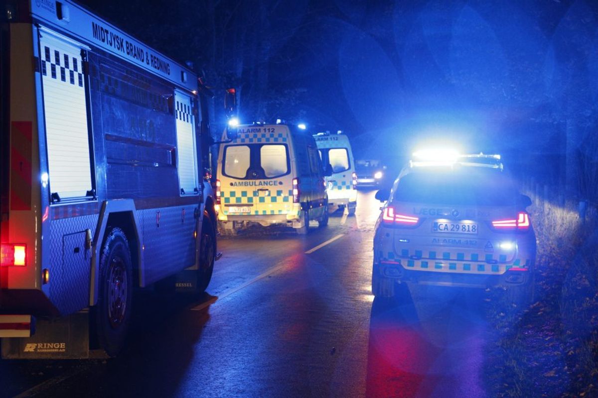 Manden påkørte et træ. KLIK FOR FLERE BILLEDER. Foto: Presse-fotos.dk