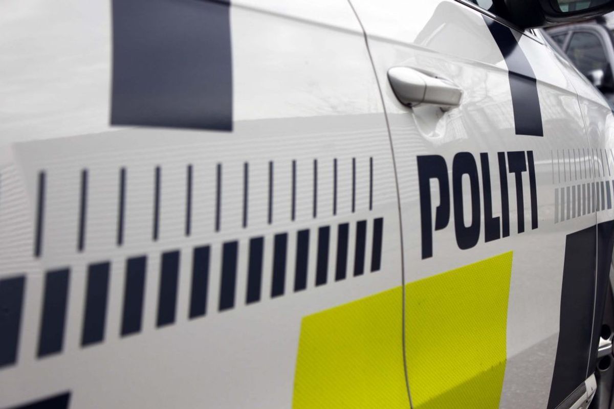 Politiet er til stede ved uheldet. Genrefoto.