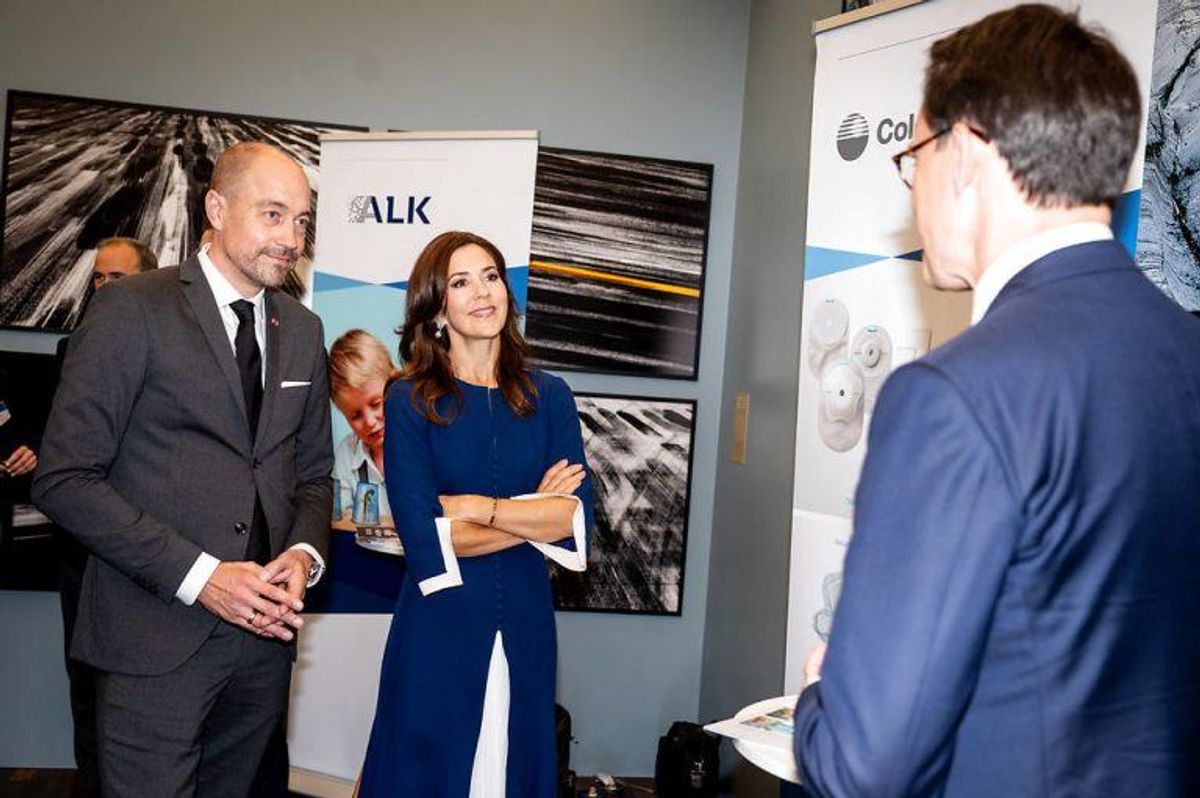 Kronprinsesse Mary og sundhedsminister Magnus Heunicke (S) møder danske virksomheder under et erhvervsfremstød i Paris, mandag den 7. oktober 2019. Kronprinsparrets besøg i Paris har især fokus på energi og sundhed.. (Foto: Ida Marie Odgaard/Ritzau Scanpix)