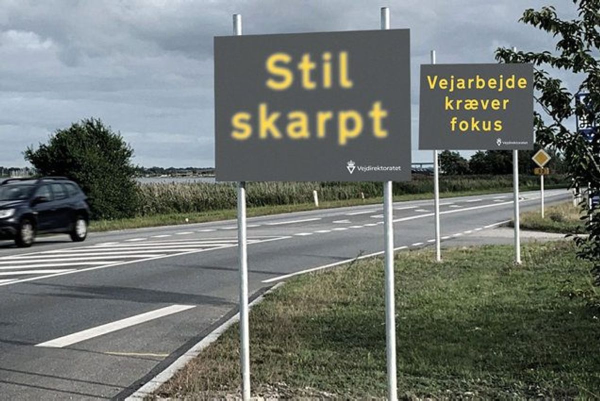 En tredjedel af uheldene på motorveje skyldes uopmærksomhed fra trafikanterne. Det skal Vejdirektoratets kampgane “Stil skarpt – Vejarbejde kræver fokus” gøre trafikanterne opmærksomme på fra mandag den 30. september 2019. Foto: /Free