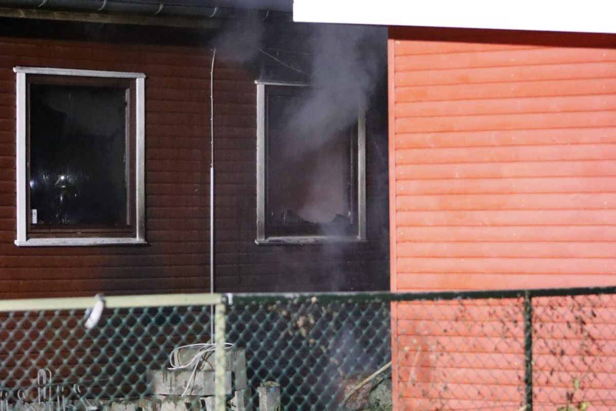 Hos politiet er man ret sikre på, at branden er påsat. Foto: Presse-fotos.dk KLIK for mere