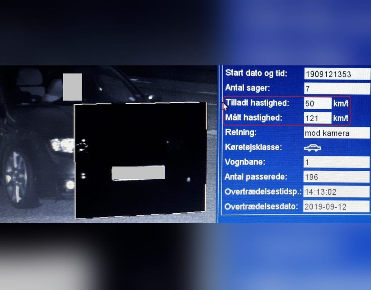 Det vides ikke, hvorfor bilisten havde så travlt. Foto: Østjyllands Politi.