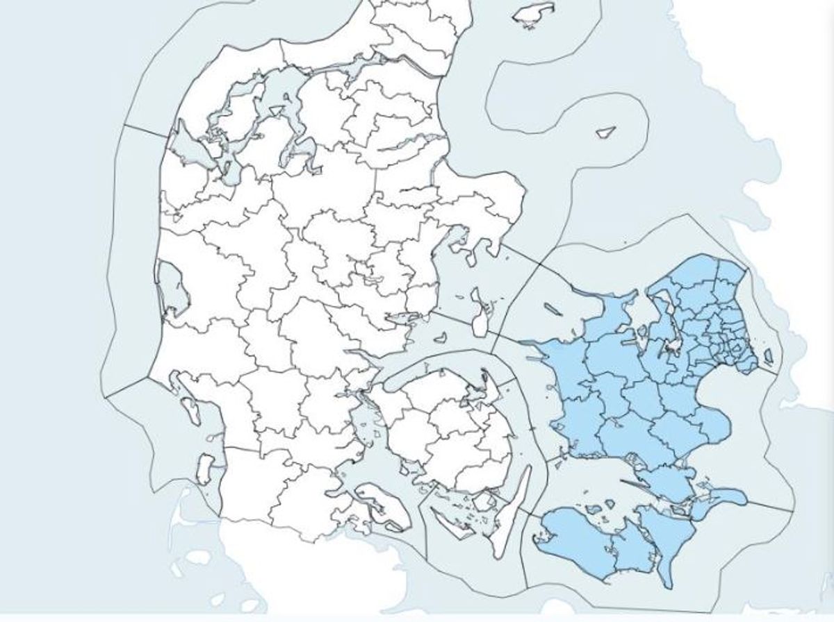 Kraftig regn. Foto: DMI