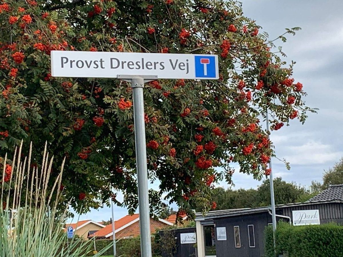 Manden faldt ud fra en lejlighed på fjerde sal på Provst Dreslers Vej i Frederikshavn. Foto: Jørgen Rosengren/Newsbreak.dk