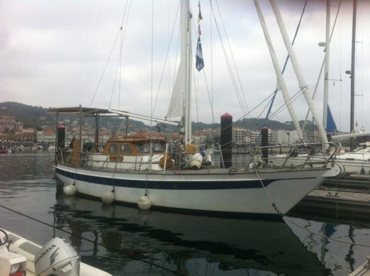 Gwendoline M ligger på bunden af Stillehavet nu. Et sted, hvor der er 5000 meter dybt. Privatfoto