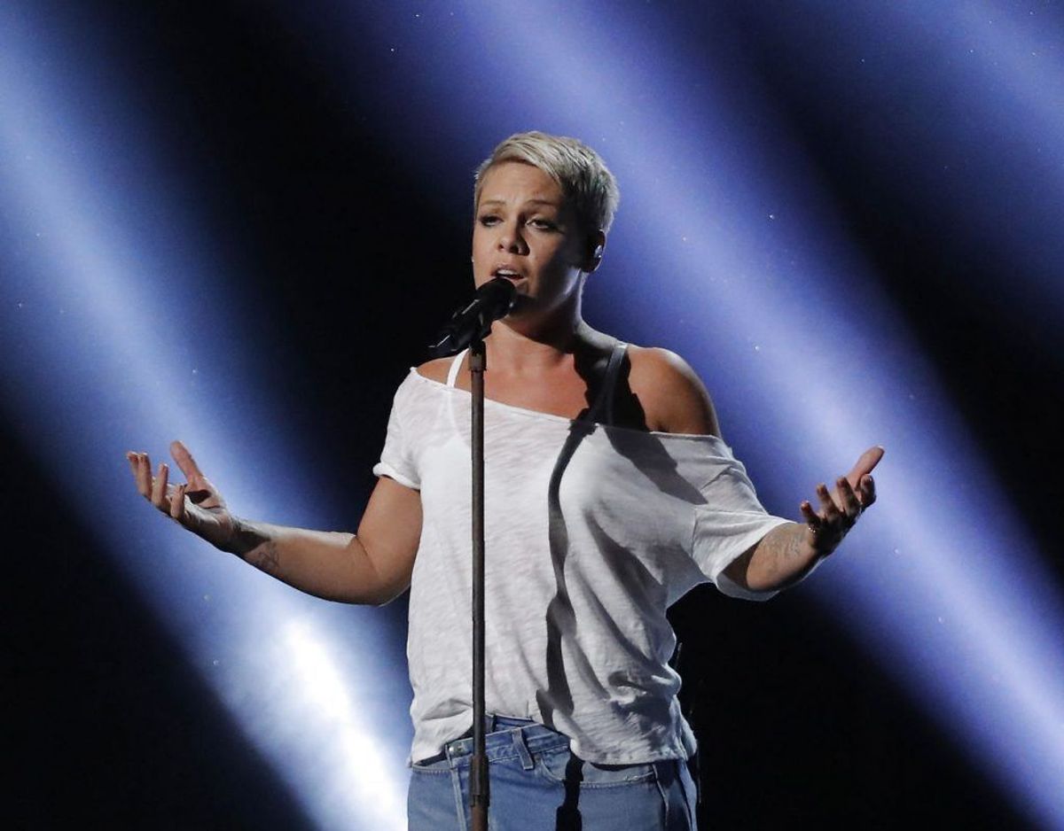 Pink skal efter planen optrøde i Danmark 7. august. Foto: Scanpix/Lucas Jackson KLIK for mere.
