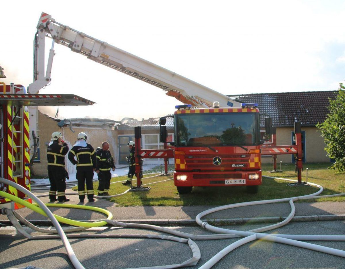 Branden var ganske omfattende. Foto: Presse-fotos.dk.
