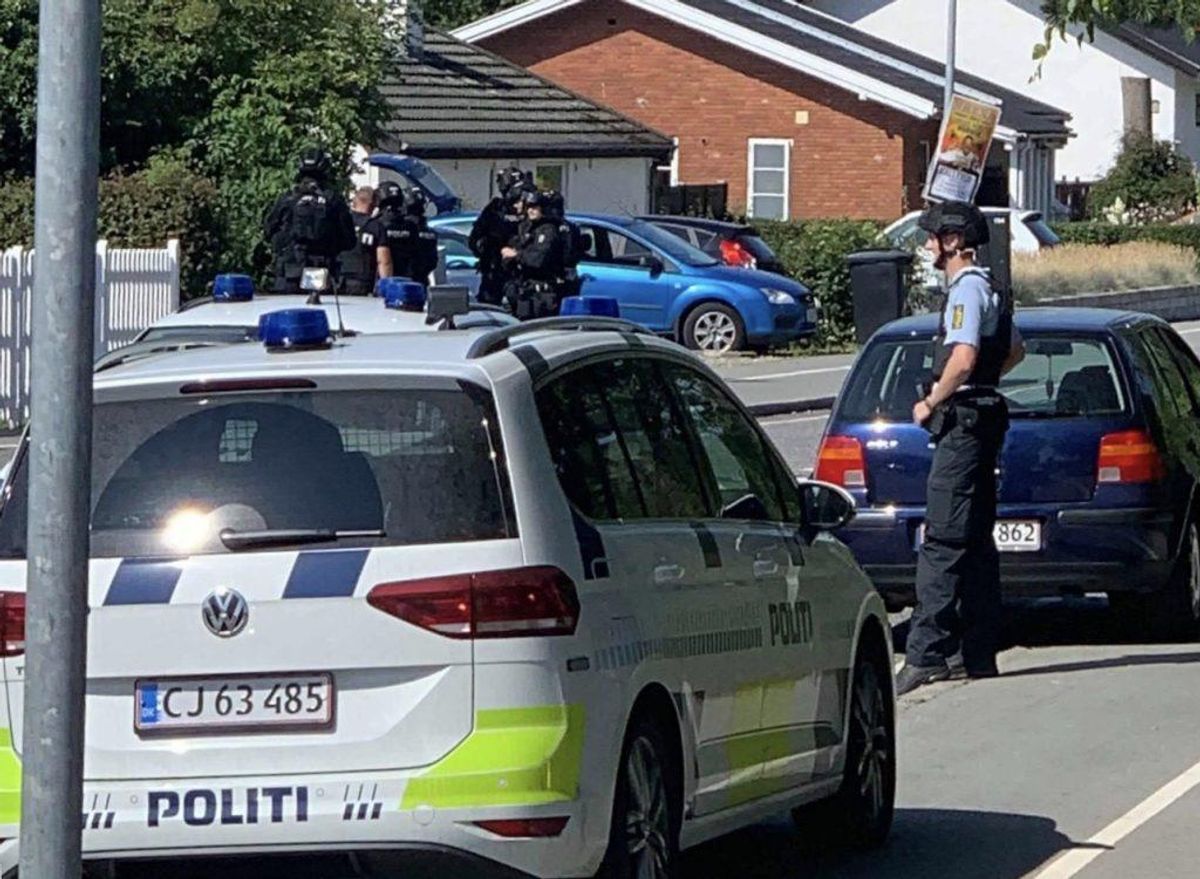 Det skete i forbindelse med anholdelsen af en 22-årig. Foto: Presse-fotos.dk
