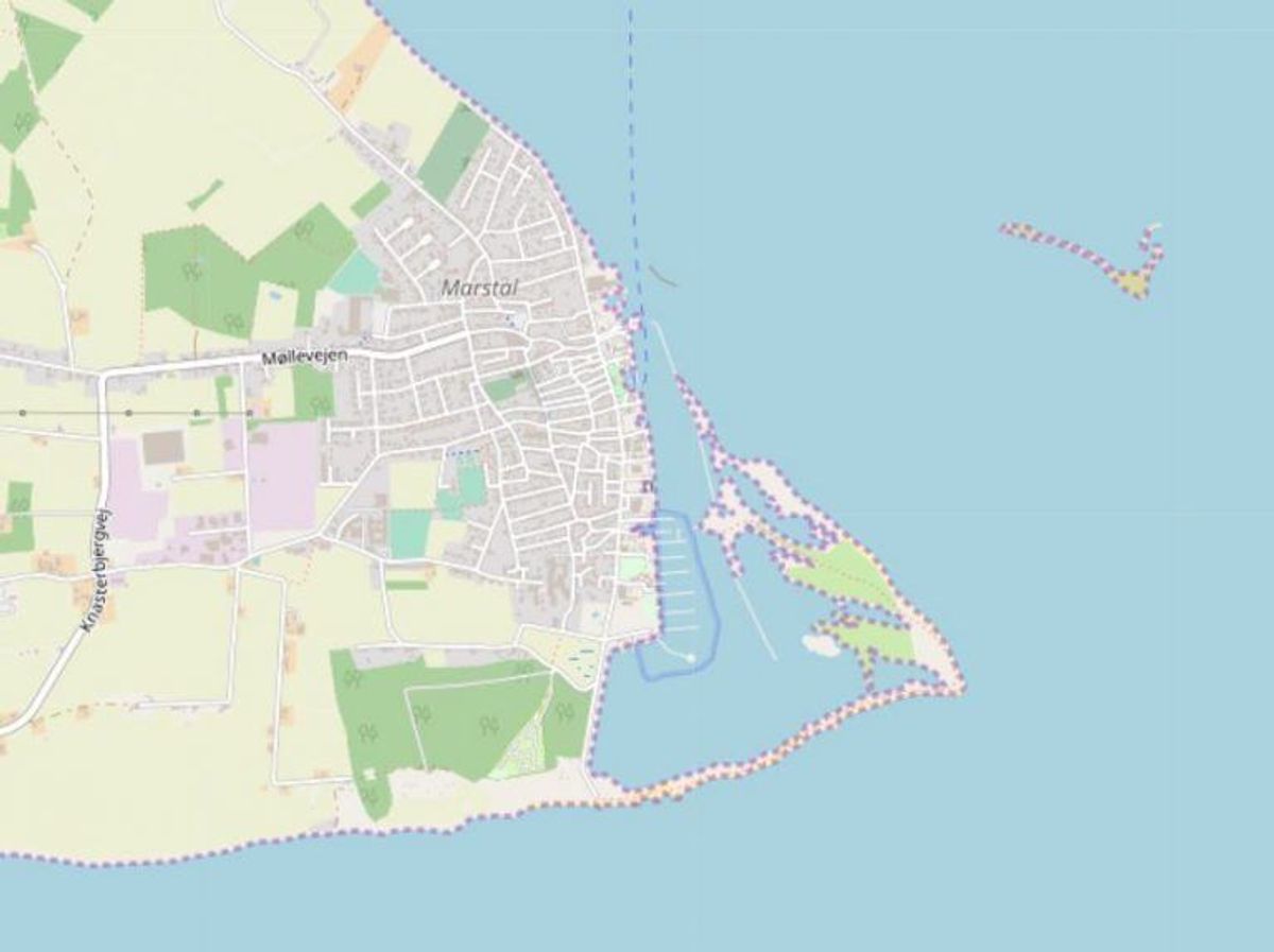 Ærø: Eriks Hale. Foto: Openstreetmaps-bidragsydere.