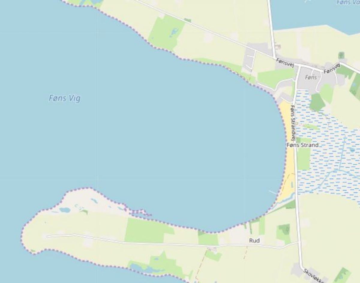 Middelfart: Føns Strand
Foto: Openstreetmaps-bidragsydere.