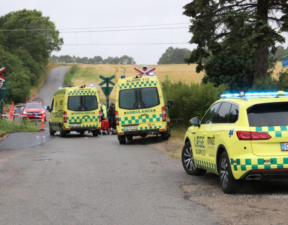 Den fatale ulykke indtraf lørdag. KLIK FOR FLERE BILLEDER DERFRA. Foto: Øxenholt Foto