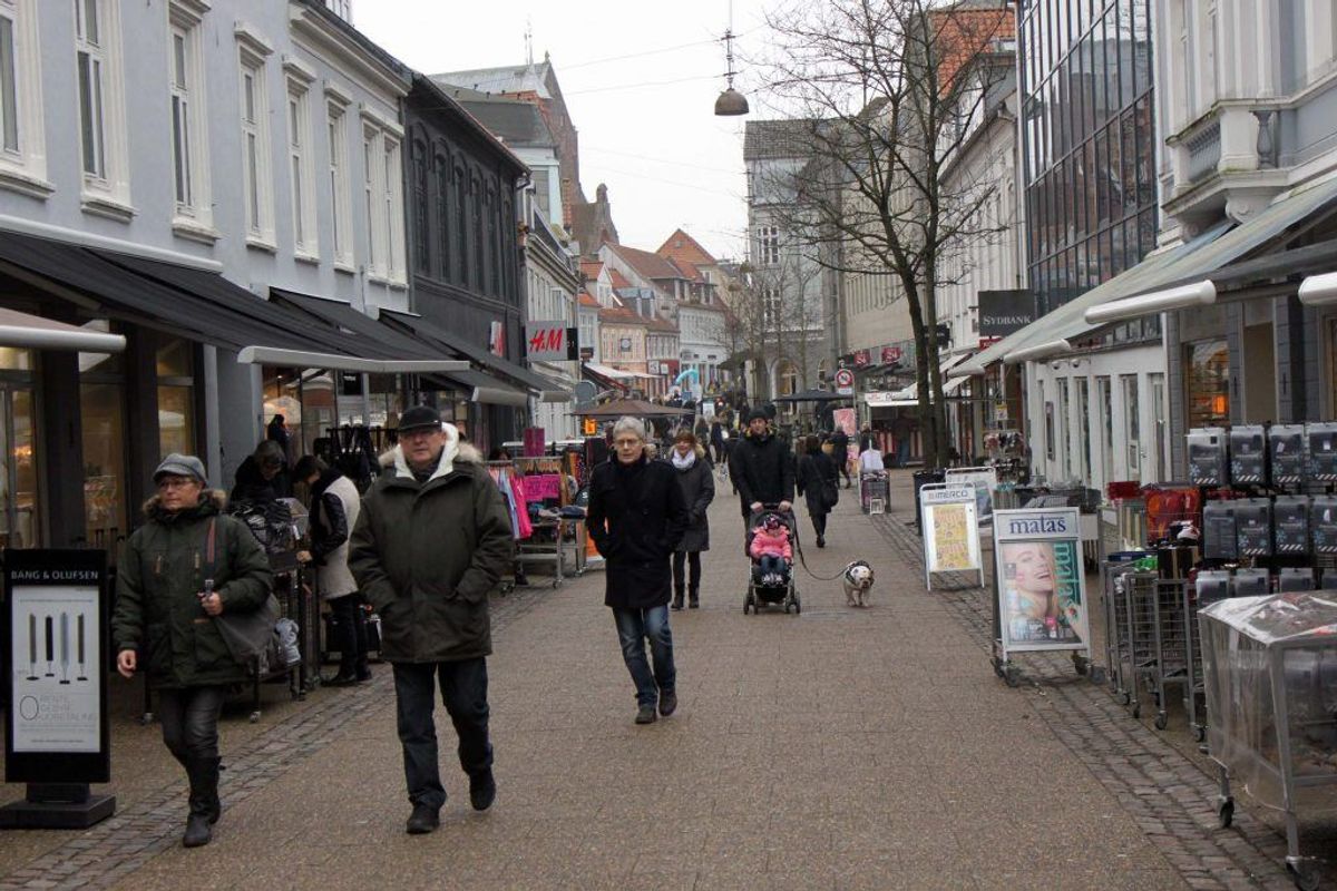 I Haderslev barsler man med gratis parkeringspladser.